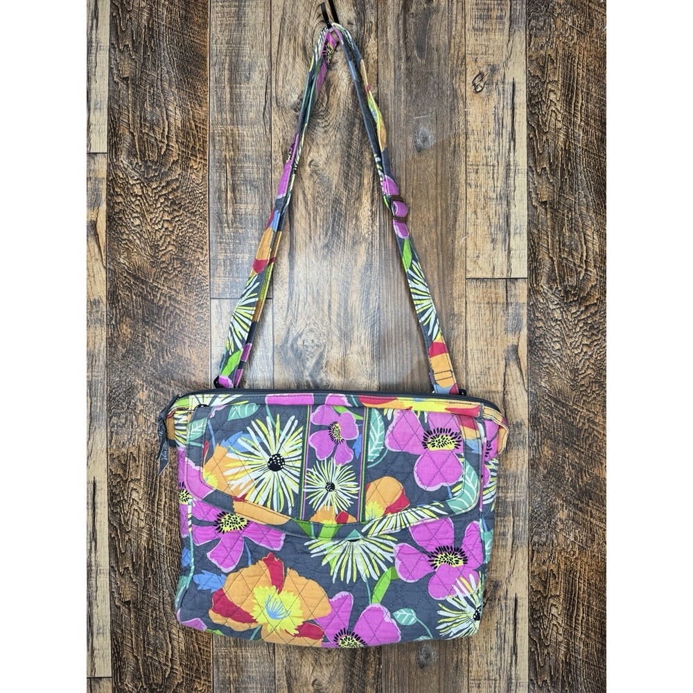 Vera Bradley Jazzy Blooms Little Hipster Crossbody Bag Foral Adjustable Strap